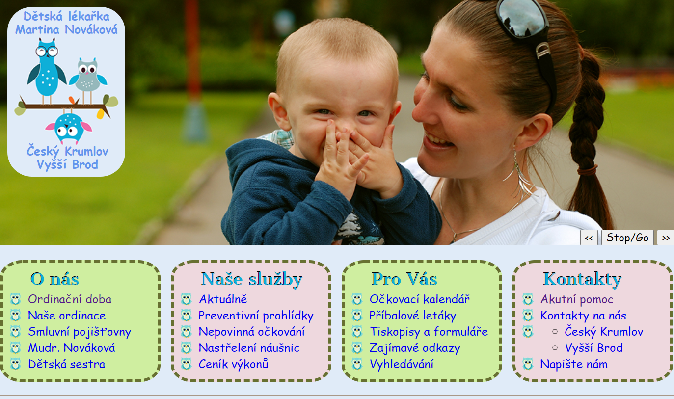 Website of the pediatrician