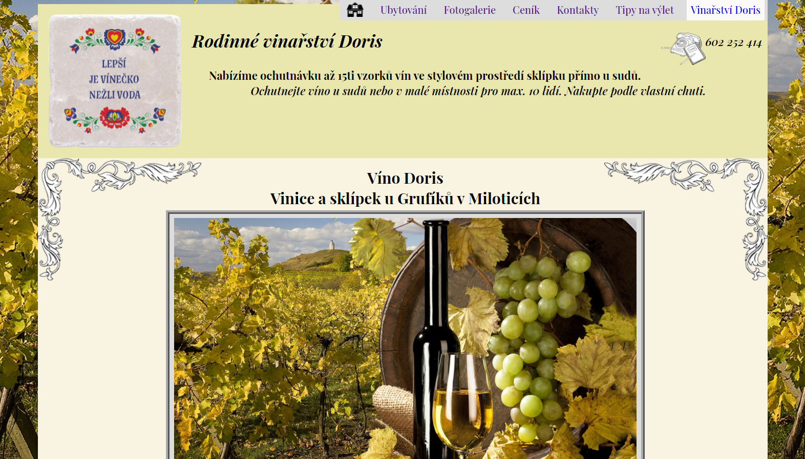 Viniculture south Moravia